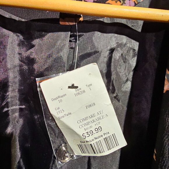 Flower Print Jules & Leopold- Open Front Shawl Blazer - Picture 4 of 5